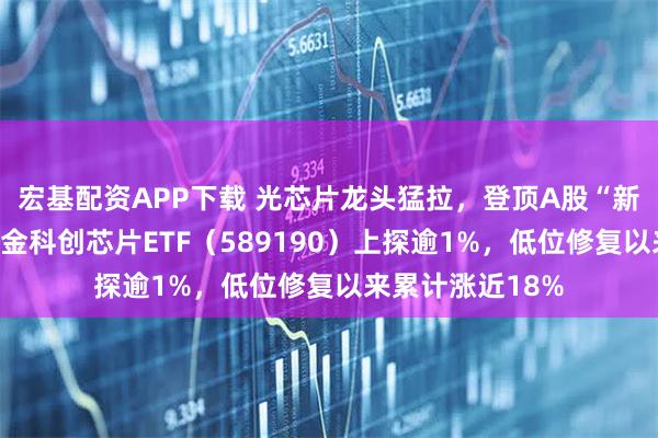 宏基配资APP下载 光芯片龙头猛拉，登顶A股“新股王”！华宝基金科创芯片ETF（589190）上探逾1%，低位修复以来累计涨近18%